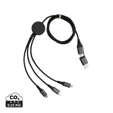 Logo trade promotional products image of: Terra RCS recycled aluminium 120cm 6-in-1 cable