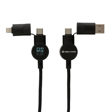 Logotrade promotional giveaway picture of: Oakland RCS recycled plastic 6-in-1 fast charging 45W cable