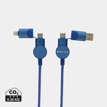 Logotrade promotional giveaway image of: Oakland RCS recycled plastic 6-in-1 fast charging 45W cable