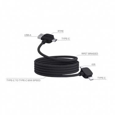 Logotrade advertising product image of: Urban Vitamin Stockton 65W RCS RTPE/RPET magnetic cable