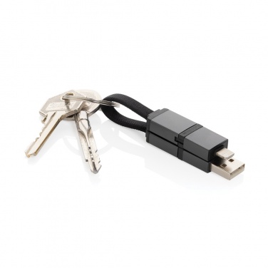 Logotrade corporate gift image of: Terra recycled aluminum 4 in 1 60W fast charging cable