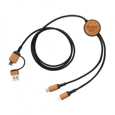 Logotrade promotional item picture of: Ohio RCS certified recycled plastic 6-in-1 cable