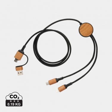 Logotrade promotional giveaway image of: Ohio RCS certified recycled plastic 6-in-1 cable