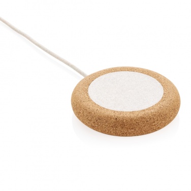 Logo trade promotional products image of: Cork and Wheat 5W wireless charger