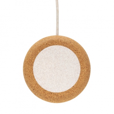 Logo trade promotional items image of: Cork and Wheat 5W wireless charger