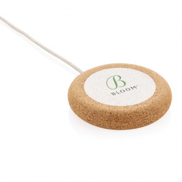 Logotrade corporate gift image of: Cork and Wheat 5W wireless charger