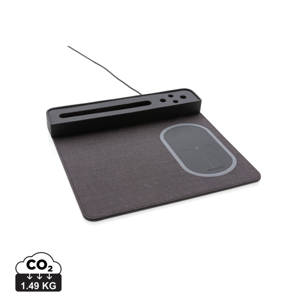 Logo trade promotional merchandise picture of: Air mousepad with 5W wireless charging and USB