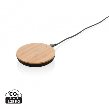 Logo trade promotional merchandise picture of: Bamboo X 5W wireless charger