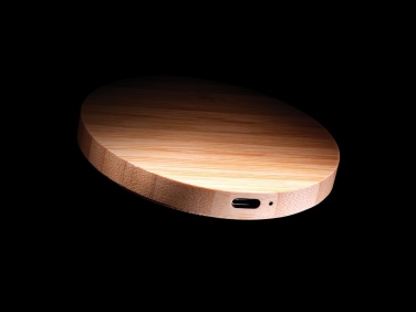 Logo trade promotional items picture of: Bamboo 15W wireless charger