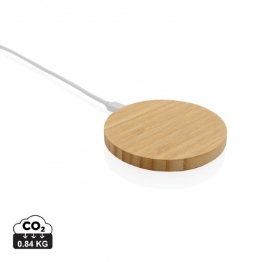 Logotrade promotional items photo of: Bamboo 15W wireless charger