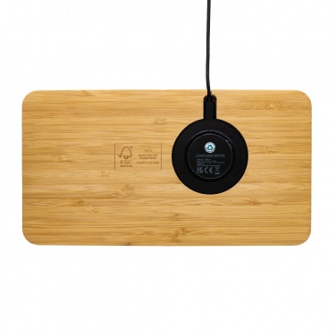 Logotrade promotional giveaways photo of: Bamboo desk organiser 10W wireless charger