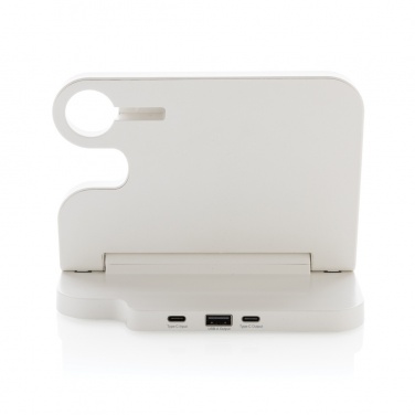 Logo trade advertising product photo of: Joltz RCS recycled plastic dual 15W charger with iWatch slot