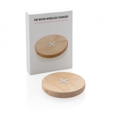 Logo trade advertising products image of: 5W wood wireless charger