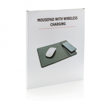 Logo trade corporate gifts image of: Mousepad with 5W wireless charging