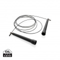 Adjustable jump rope in pouch, black