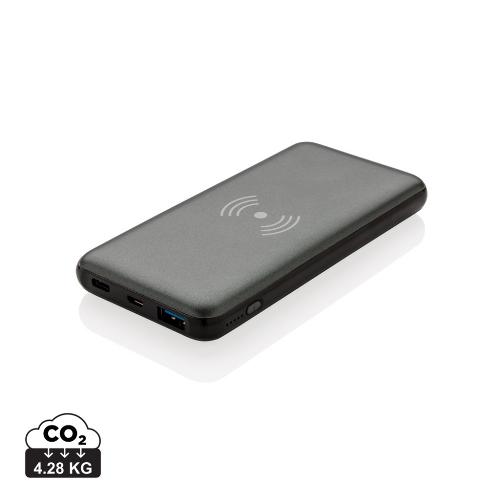 Logo trade promotional merchandise photo of: 10.000 mAh Fast Charging 10W Wireless Powerbank with PD