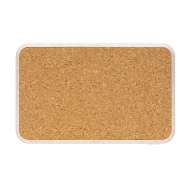 Logo trade promotional merchandise image of: Cork and Wheat 5.000 mAh pocket powerbank