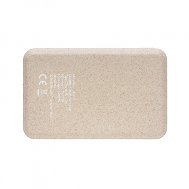 Logo trade promotional gifts picture of: Cork and Wheat 5.000 mAh pocket powerbank