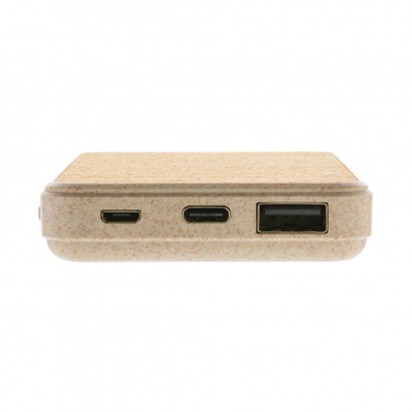 Logotrade business gift image of: Cork and Wheat 5.000 mAh pocket powerbank