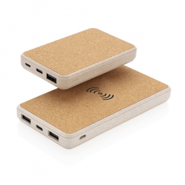 Logo trade promotional products picture of: Cork and Wheat 5.000 mAh pocket powerbank