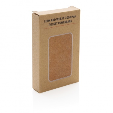 Logotrade promotional products photo of: Cork and Wheat 5.000 mAh pocket powerbank