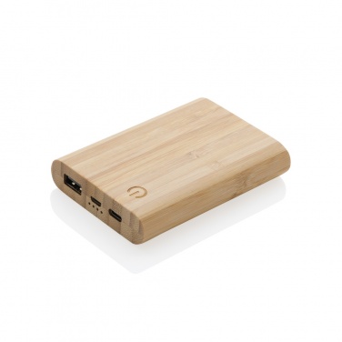 Logo trade promotional merchandise picture of: Bamboo 5.000 mAh powerbank