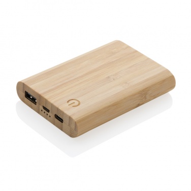 Logotrade advertising products photo of: Bamboo 5.000 mAh powerbank