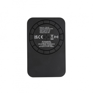 Logo trade promotional gifts image of: Magnetic 5.000 mAh 5W wireless powerbank