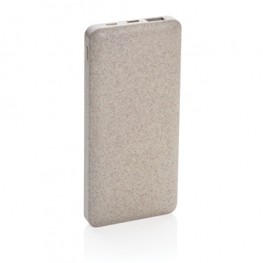 Logotrade promotional item picture of: 10.000 mah wheat straw powerbank