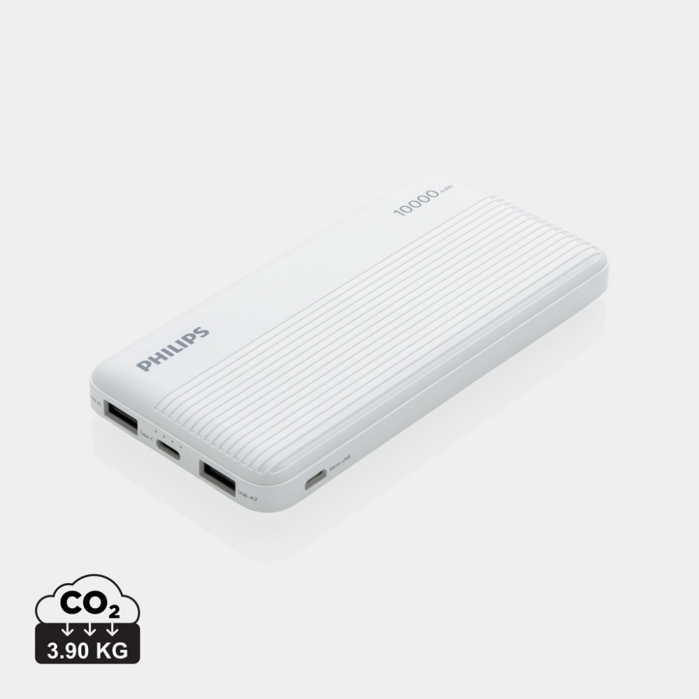 Logo trade business gifts image of: Philips 10.000 mAh slim powerbank