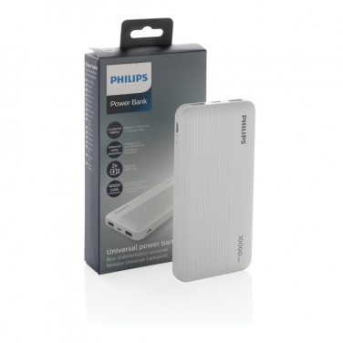 Logo trade advertising products picture of: Philips 10.000 mAh slim powerbank