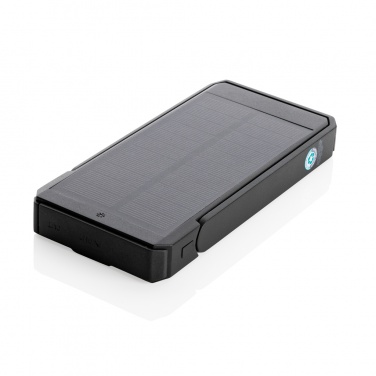 Logo trade promotional gift photo of: Skywave RCS recycled plastic solar powerbank 10000 mAh