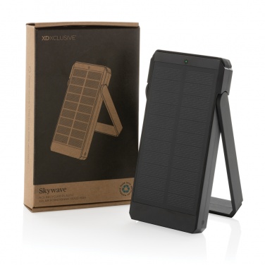 Logotrade promotional gift picture of: Skywave RCS recycled plastic solar powerbank 10000 mAh