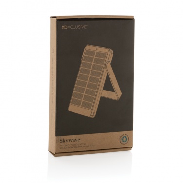 Logotrade promotional merchandise image of: Skywave RCS recycled plastic solar powerbank 10000 mAh