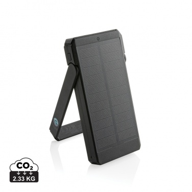 Logo trade corporate gifts picture of: Skywave RCS recycled plastic solar powerbank 10000 mAh