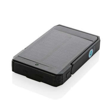 Logo trade business gift photo of: Skywave RCS rplastic solar powerbank 5000 mAh 10W wireless