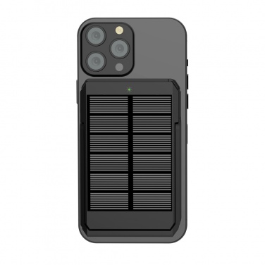 Logo trade promotional gift photo of: Skywave RCS rplastic solar powerbank 5000 mAh 10W wireless