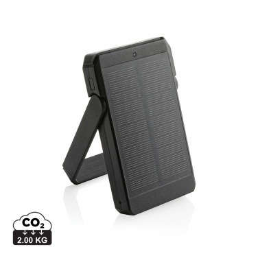 Logo trade promotional merchandise photo of: Skywave RCS rplastic solar powerbank 5000 mAh 10W wireless