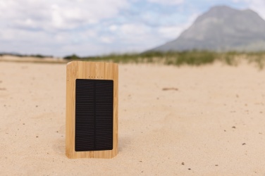 Logotrade corporate gift picture of: Sunwick 10.000 mAh Bamboo solar powerbank