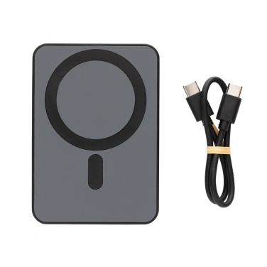 Logo trade business gift photo of: Magnetix RCS recycled plastic 5000 mah magnetic powerbank