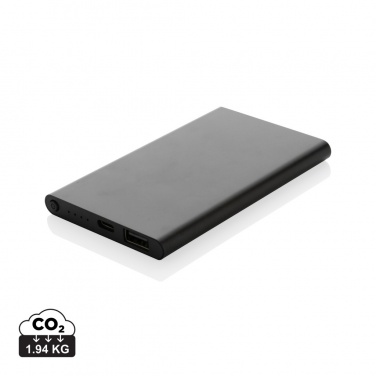 Logotrade corporate gift image of: RCS recycled plastic/aluminum 4000 mah powerbank with type C