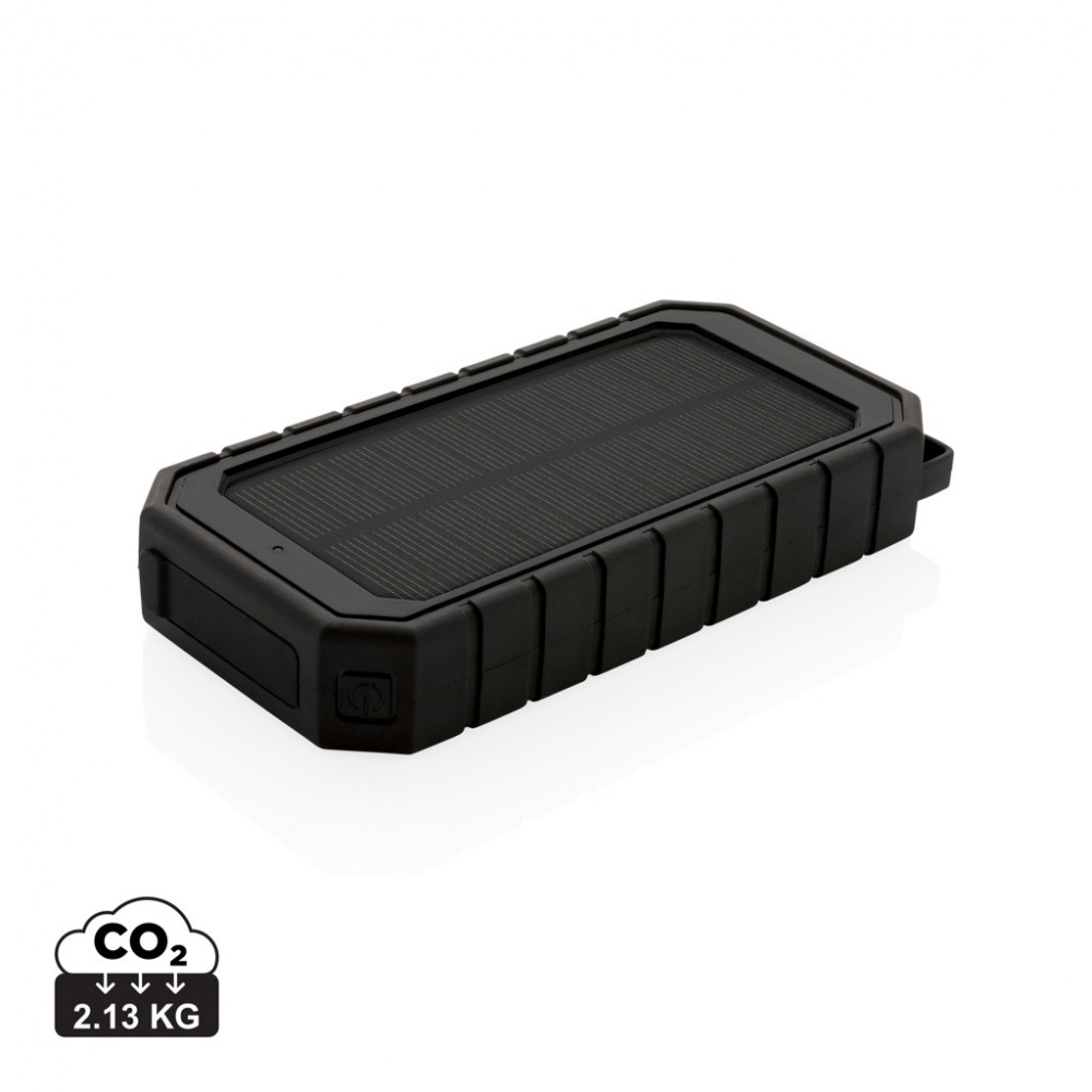 Logotrade promotional item picture of: RCS recycled plastic Solar powerbank with 10W Wireless