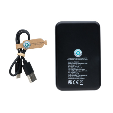 Logotrade advertising products photo of: RCS recycled plastic 5.000 mAh powerbank