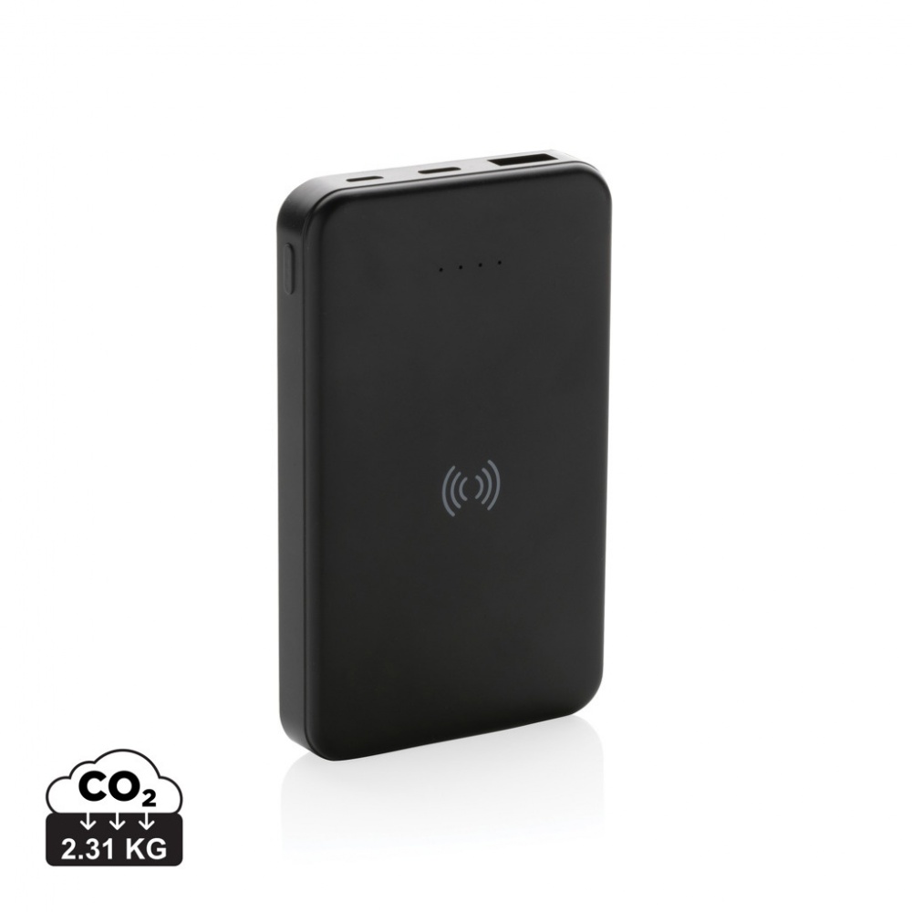 Logotrade promotional gift picture of: RCS recycled plastic 5.000 mAh 5W wireless powerbank