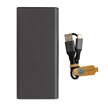 Logo trade business gift photo of: Terra RCS recycled 20W aluminium powerbank 20.000 mAh