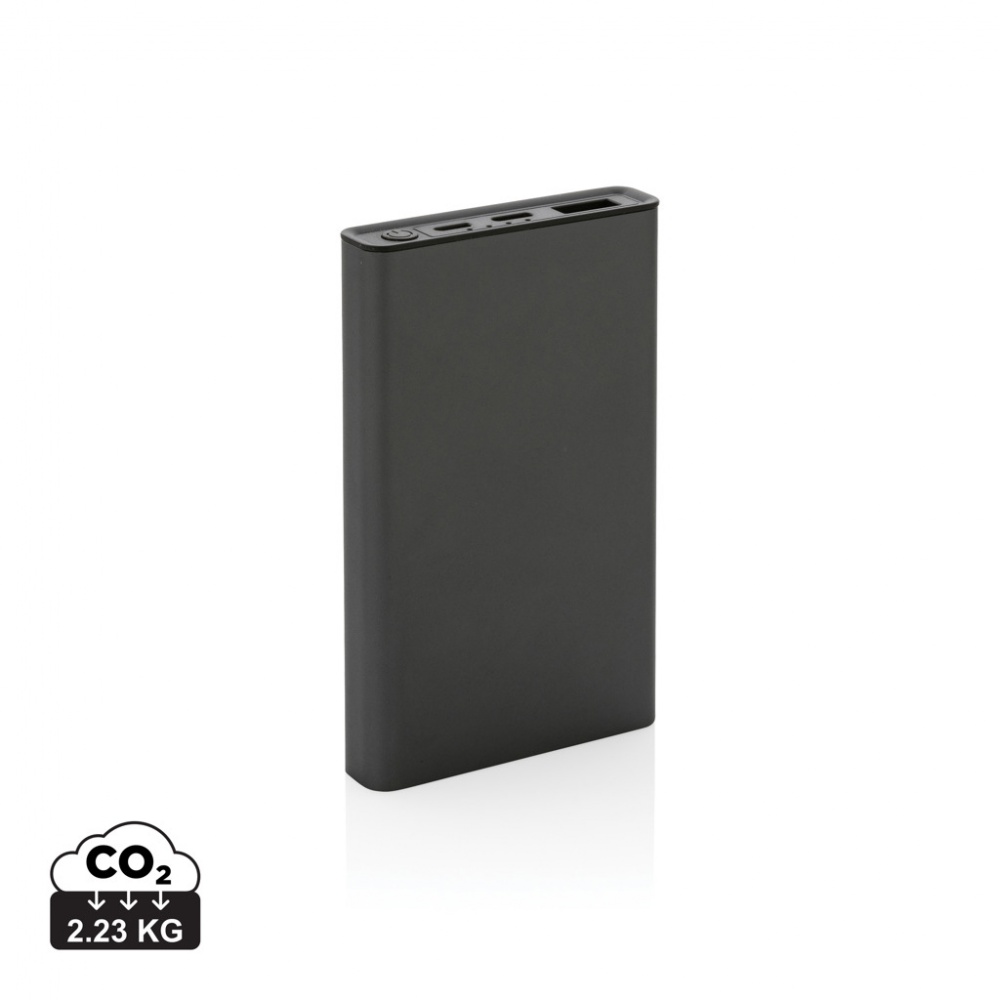 Logo trade promotional gifts image of: Terra RCS recycled aluminium powerbank 5.000 mAh