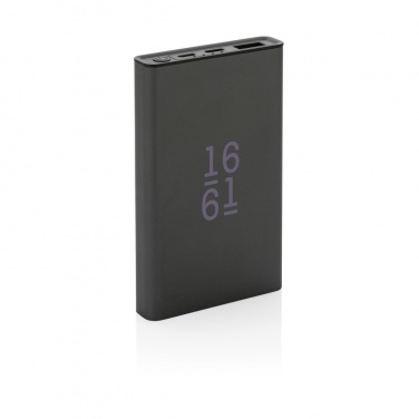 Logo trade promotional merchandise photo of: Terra RCS recycled aluminium powerbank 5.000 mAh