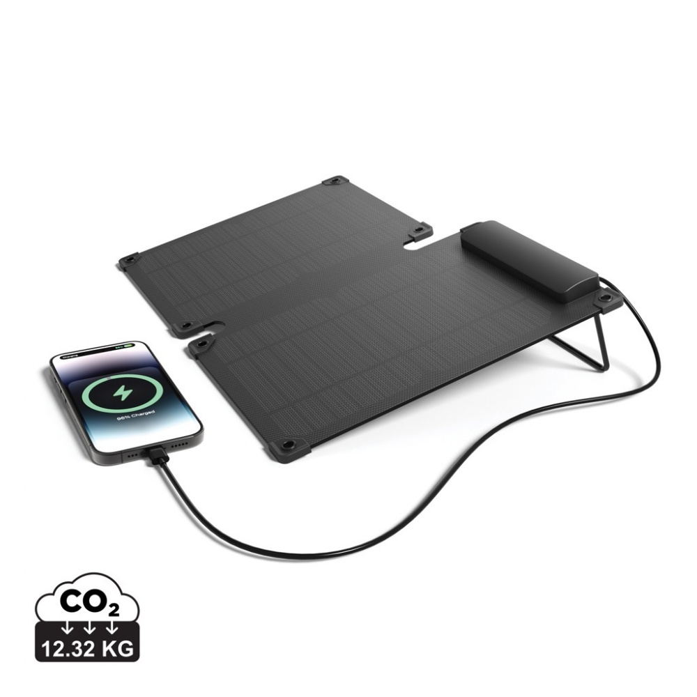 Logo trade corporate gifts picture of: Solarpulse rplastic portable Solar panel 10W