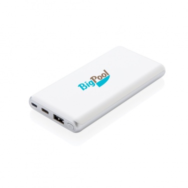 Logo trade business gifts image of: Ultra fast 10.000 mAh powerbank with PD