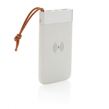 Logo trade promotional giveaways picture of: Aria 8.000 mAh 5W wireless charging powerbank